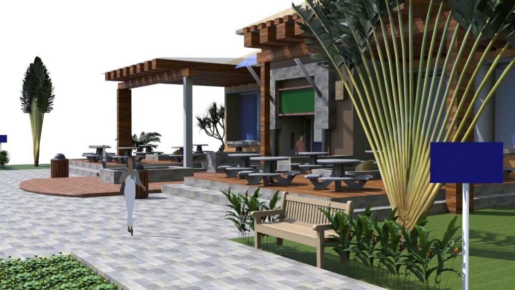 jasa desain taman rumah makan